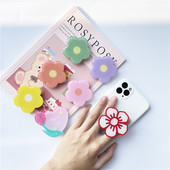 Culoare lucioasă Floare de lalele Suport de telefon pliabil Stretch Grip Tok Priză Talk Priză Finger Ring Suport Griptok