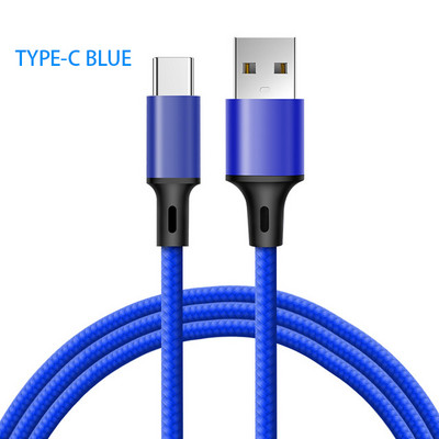 Micro USB kabelis Ātrās uzlādes dati Oneplus 10 pro Xiaomi Sync Cord 2.4A USB neilona pīts datu līnijas vads mobilo tālruņu kabeļiem