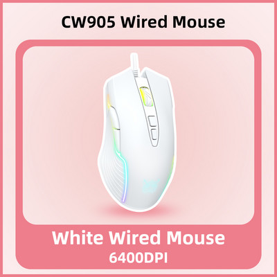 Mouse pentru jocuri ONIKUMA RGB 7 butoane de programare 6 niveluri Ajustare 6400 DPI cu iluminare dinamică Mouse ergonomic pentru laptop PC Gamer