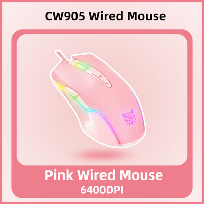Mouse pentru jocuri ONIKUMA RGB 7 butoane de programare 6 niveluri Ajustare 6400 DPI cu iluminare dinamică Mouse ergonomic pentru laptop PC Gamer
