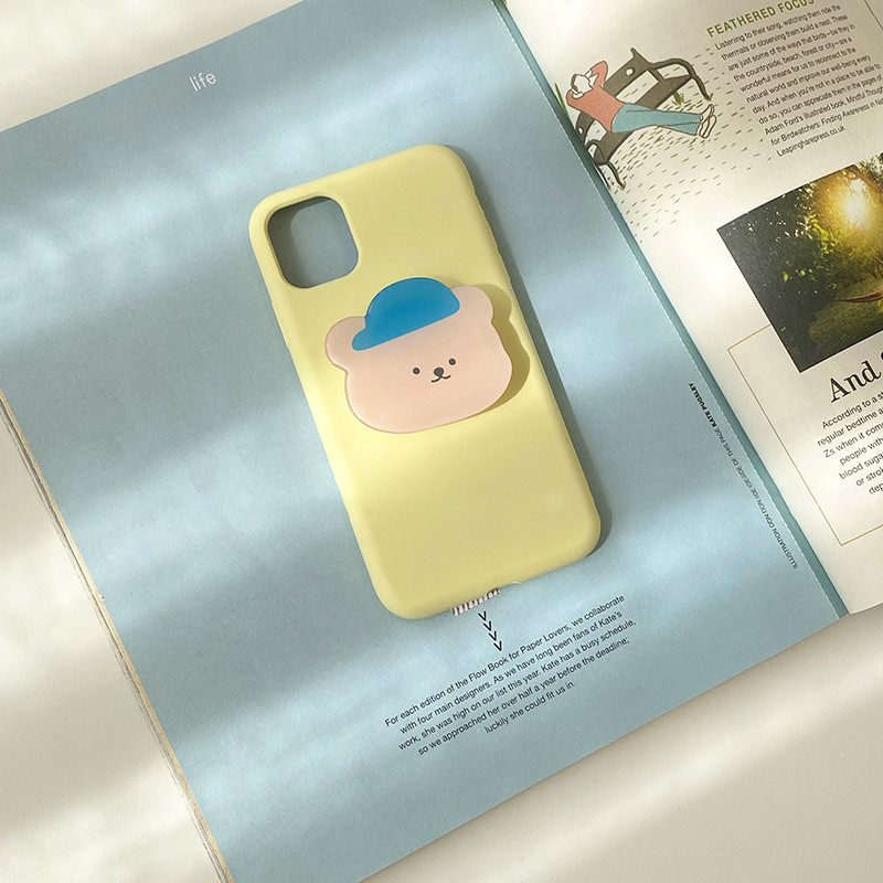 Slatki svijetli crtani medvjed Korea Grip Tok Držač mobilnog telefona Podrška za prsten za prste Preklopiva ručka Griptok Držač utičnice