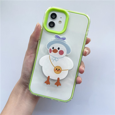 Lesklý roztomilý batoh Duck Korea Grip Tok držiak na telefón s prstom, skladacia rukoväť, držiak na telefón Griptok pre iPhone 13