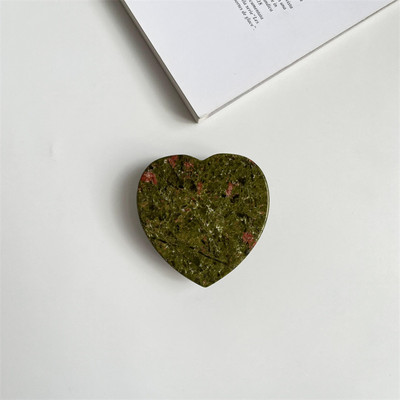 Luxusný lesklý držiak na telefón v tvare srdca z prírodného mramoru, priehľadný držiak na prst, skladací držiak na zásuvku Griptok