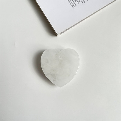 Luxusný lesklý držiak na telefón v tvare srdca z prírodného mramoru, priehľadný držiak na prst, skladací držiak na zásuvku Griptok