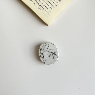 Luxusný lesklý držiak na mobil z prírodného mramoru s rozšíriteľnou rukoväťou Grip Tok, držiak na mobilný telefón s prsteňom, skladacia zásuvka, držiak Griptok