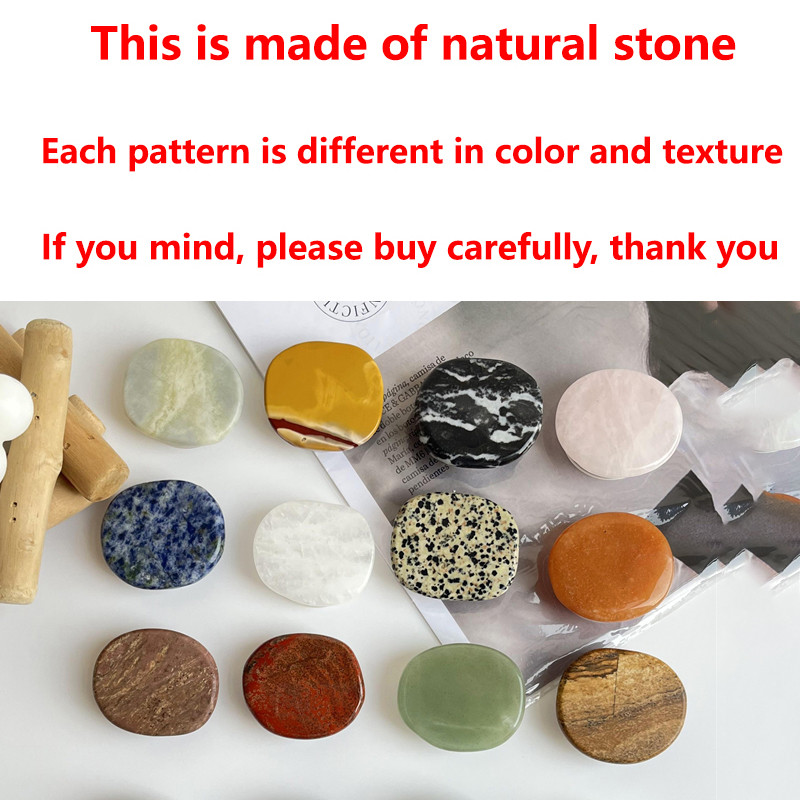 Luxusný lesklý držiak na mobil z prírodného mramoru s rozšíriteľnou rukoväťou Grip Tok, držiak na mobilný telefón s prsteňom, skladacia zásuvka, držiak Griptok