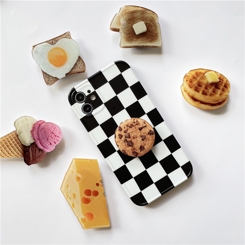 Glancēts simulācijas pārtikas salokāms tālruņa turētājs rokturis Tok Grip pirkstu gredzens Griptok ligzda viedtālruņa universālie aksesuāri