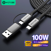 Cablu USB C 3.1 Gen2 10Gbps 3m 100W, 10ft lungime, 4K 60HZ Type-C 5A E-Mark Cablu împletit din nailon de încărcare rapidă pentru MacBook Dell iPad