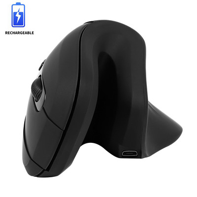 Ergonomski okomiti miš, bežični 2.4G punjivi računalni miš za igranje, 2400 DPI, optička miš za ured za igrače, za prijenosna računala