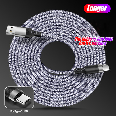 5 m/8 m dugačak kabel za punjenje za Lightning/tip C/USB mikro izdržljiva najlonska pletena žica za punjenje za IOS/Android telefon brzi punjač