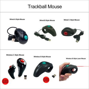 CHUYI Wireless Trackball Mouse Vertical 2,4 GHz Digital Mause 10M Handheld 1600 DPI Track Ball Optical Potical