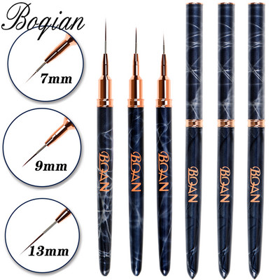 BQAN Marbled Liner Nail Brush Четка за гел за маникюр Акрилен UV гел Extension Pen Nail Pen Painting Brush Четка за нокти