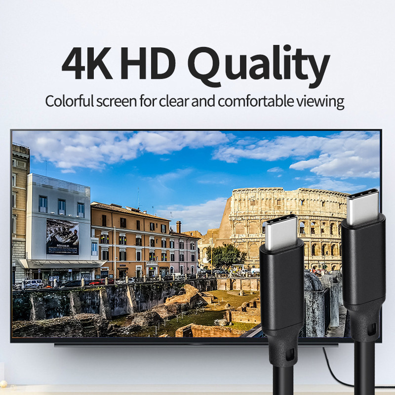 Cablu USB 3.2 Gen2 de tip C pentru Thunderbolt 3 20Gbps Cablu de sincronizare a datelor USBC pentru Macbook Pro 5A 100W Tip C Încărcare rapidă Cablu 4K 60Hz