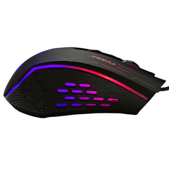 Безшумна жична игрална мишка Gamer 6 бутона 3200DPI USB LED оптична компютърна мишка Мишки за PC лаптоп Игра LOL Dota 2