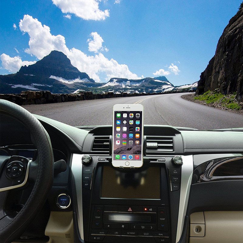 Xnyocn Originálny univerzálny nastaviteľný držiak do auta s CD prehrávačom, 360° stojan na mobilný telefón, držiak do auta, držiaky smartfónov