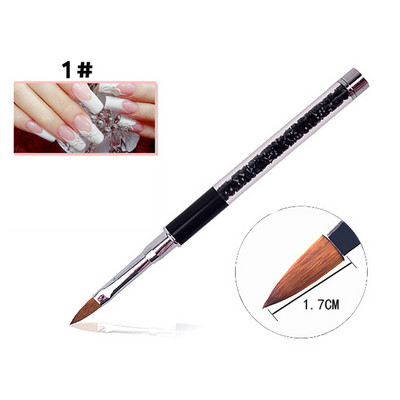 Nagų dailės drožybos šepetėlis akrilinis UV gelis prailginamasis įdėklas Gėlių „pasidaryk pats“ dizaino piešimo pamušalas rašiklis Kalnų krištolinio rankenos manikiūro įrankis