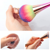 1kom aluminijska ručka za nokte, meka četka za čišćenje prašine, akrilni UV gel puder za uklanjanje alata za manikuru, 6 boja