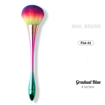 1kom aluminijska ručka za nokte, meka četka za čišćenje prašine, akrilni UV gel puder za uklanjanje alata za manikuru, 6 boja