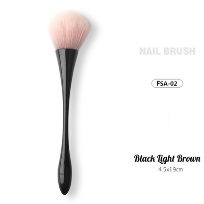 1kom aluminijska ručka za nokte, meka četka za čišćenje prašine, akrilni UV gel puder za uklanjanje alata za manikuru, 6 boja