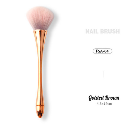 1kom aluminijska ručka za nokte, meka četka za čišćenje prašine, akrilni UV gel puder za uklanjanje alata za manikuru, 6 boja