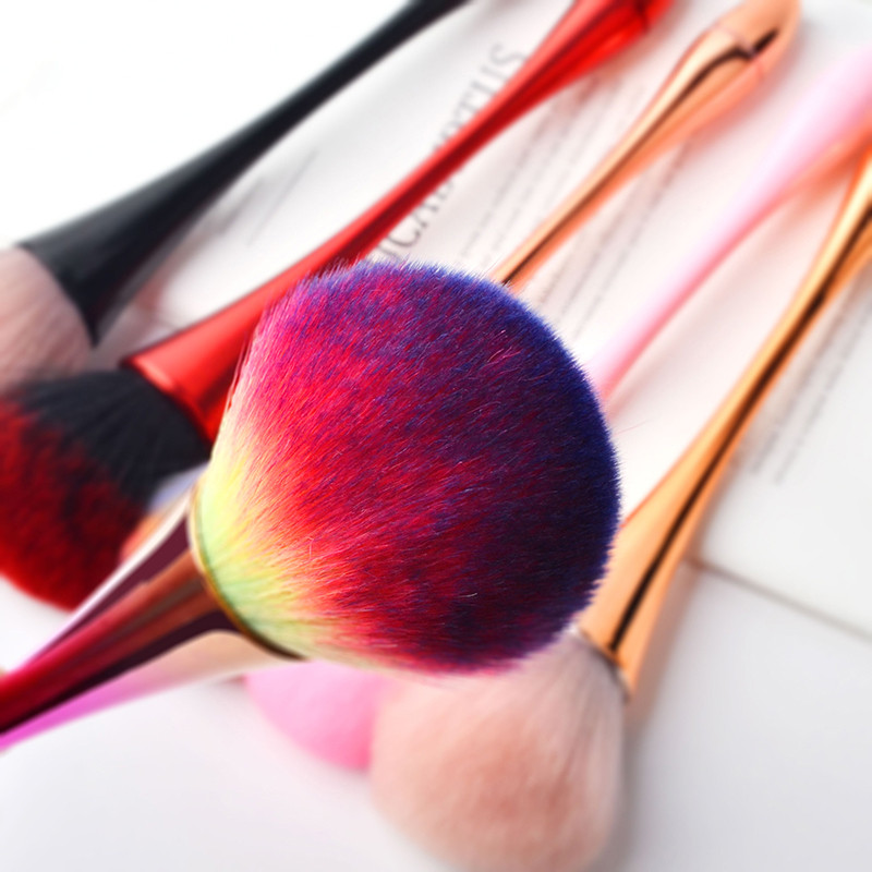 1kom aluminijska ručka za nokte, meka četka za čišćenje prašine, akrilni UV gel puder za uklanjanje alata za manikuru, 6 boja