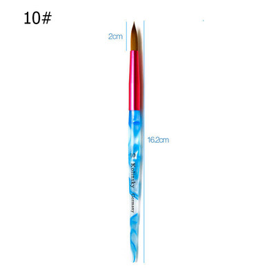 Nails Art Pen akril faragó tollak gél lakk ecset Kolinsky Blue Sea Wave Mink Haj kerek fej manikűr ceruza köröm eszközök