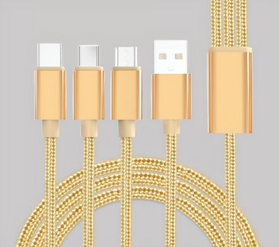 3M 3 σε 1 Καλώδιο γρήγορης φόρτισης Micro USB Type-C Fast Charger Καλώδιο Micro USB Type-C Καλώδιο δεδομένων για iPhone Samsung Xiaomi Huawei