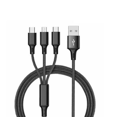 3M 3 σε 1 Καλώδιο γρήγορης φόρτισης Micro USB Type-C Fast Charger Καλώδιο Micro USB Type-C Καλώδιο δεδομένων για iPhone Samsung Xiaomi Huawei