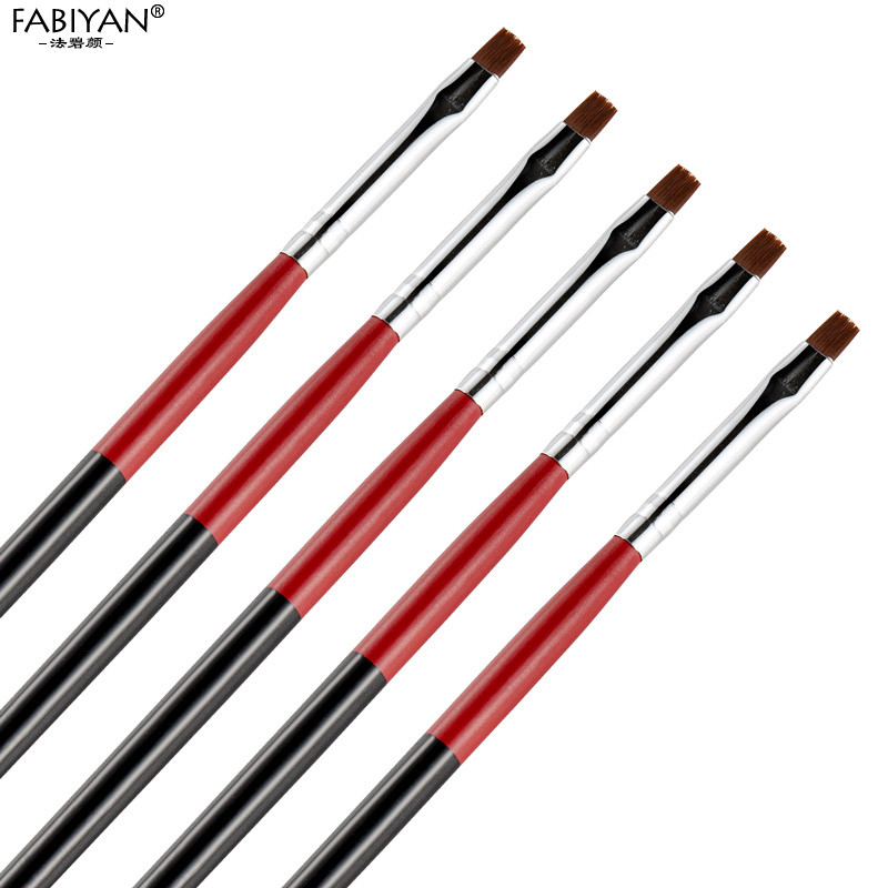 Nail Art kistom Slikanje Crtanje Rezbarenje Ravna olovka UV Gel Salon za manikuru DIY Alat za dizajn 5/10kom