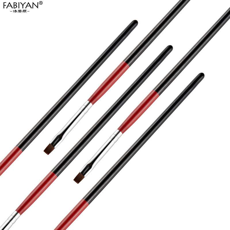 Nail Art kistom Slikanje Crtanje Rezbarenje Ravna olovka UV Gel Salon za manikuru DIY Alat za dizajn 5/10kom