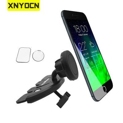 Xnyocn Suport magnetic pentru telefon Slot CD pentru mașină Suport pentru telefon mobil Suport magnetic cu rotație de 360° pentru iPhone 11 13 Pro Max Smartphone Xiaomi