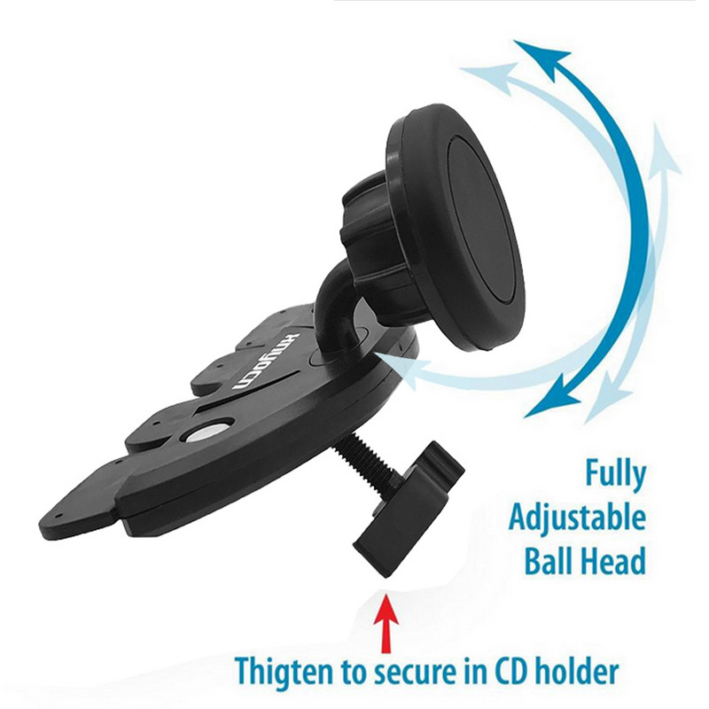 „Xnyocn“ magnetinis telefono laikiklis automobilinio CD lizdo mobiliojo telefono palaikymas 360° besisukantis magnetinis stovas, skirtas „iPhone 11 13 Pro Max Xiaomi“ išmaniajam telefonui