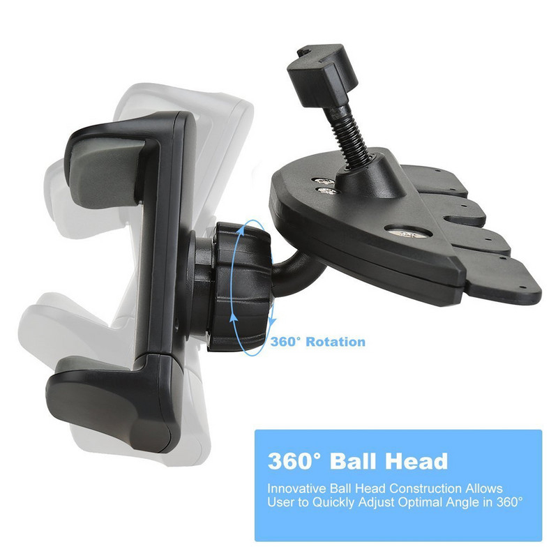 Xnyocn θήκη για τηλέφωνο 360 Περιστροφή ρυθμιζόμενη Universal βάση κινητού τηλεφώνου Υποδοχή CD υποδοχή κινητού τηλεφώνου για smartphone Xiaomi