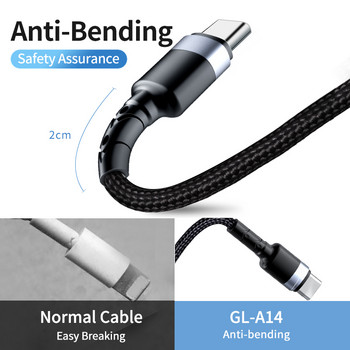 Genai 3A USB C кабел за бързо зареждане за мобилен телефон Xiaomi Redmi Micro USB кабел за Samsung Huawei Кабел за бързо зареждане за iPhone