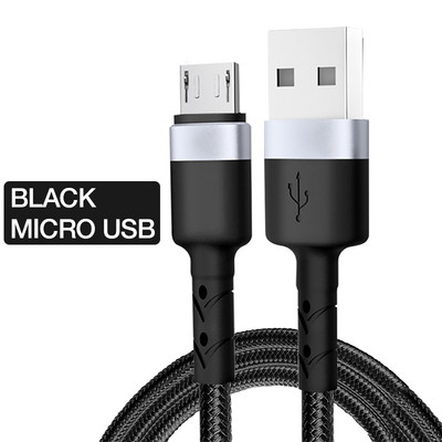 Genai 3A gyorstöltő USB C kábel Xiaomi Redmi mobiltelefonhoz Micro USB kábel Samsung Huawei gyorstöltő kábel iPhone-hoz