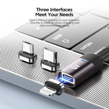 Essager PD60W USB Type C Магнитен кабел за iPhone 13 Xiaomi POCO3 Huawei Realme Oneplus OPPO Кабел за кабел за бързо зареждане на мобилен телефон