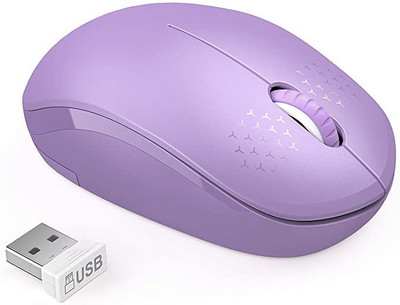 SeenDa USB vezeték nélküli egér számítógéphez 2.4G zajmentes egér USB vevővel Csendes egerek PC Tablet Laptop tartozékokhoz