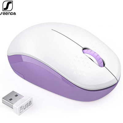 SeenDa USB bežični miš za računalo 2.4G bešumni miš s USB prijemnikom Slient miševi za PC Tablet Dodaci za prijenosna računala