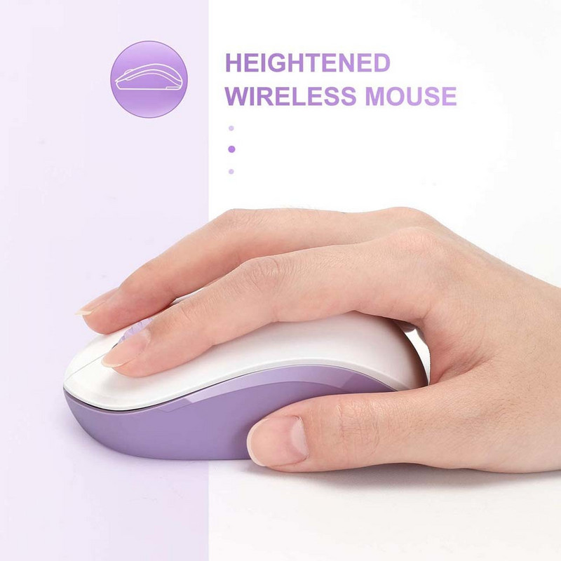 SeenDa USB vezeték nélküli egér számítógéphez 2.4G zajmentes egér USB vevővel Csendes egerek PC Tablet Laptop tartozékokhoz