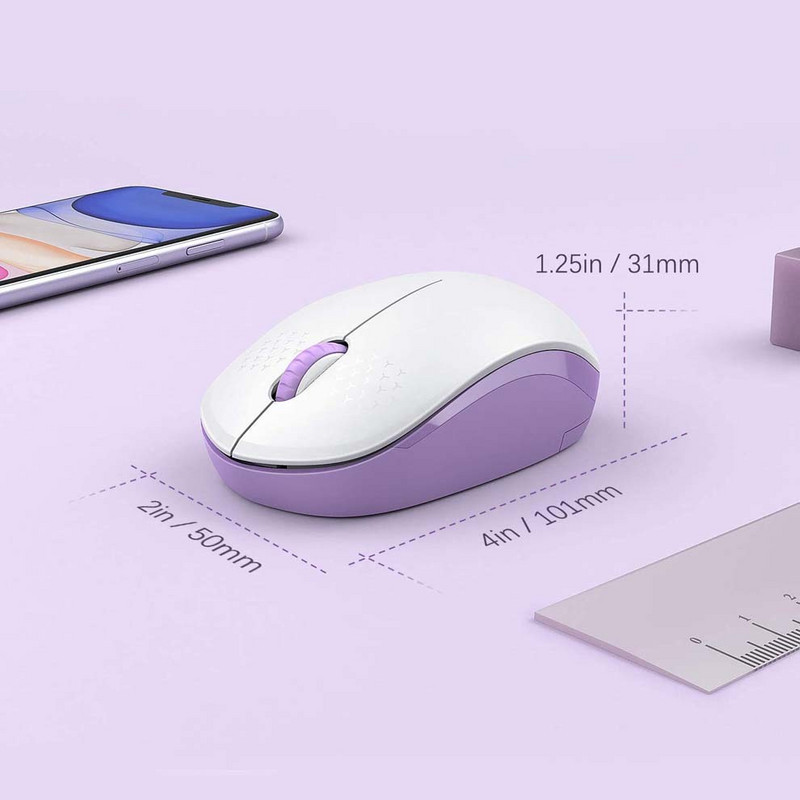 SeenDa USB vezeték nélküli egér számítógéphez 2.4G zajmentes egér USB vevővel Csendes egerek PC Tablet Laptop tartozékokhoz