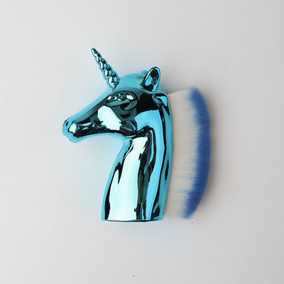 1 db Unicorn Nail Art Brush Puha Tiszta Porpor Kawaii Shape Blush Alapozó Púder Sminkefék Női Kozmetikai eszközök