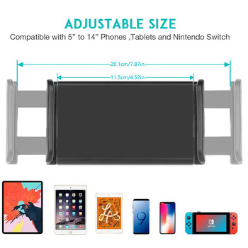 Βάση tablet Xnyocn Περιστρεφόμενη 360° Universal 5-11 ιντσών Πίσω κάθισμα Στήριγμα για τηλέφωνο για τηλέφωνο Samsung Xiaomi Tablet