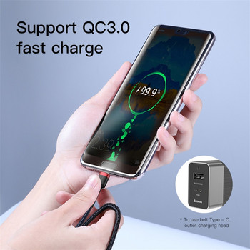 Καλώδιο Baseus USB Type C To Type C για Redmi K30 Note 8 Pro Quick Charge 4.0 Fast Charge Type-C καλώδιο για Samsung S10 USB-C Wire