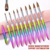 24 stila Ručno izrađena Kolinsky četkica za nokte Akrilna profesionalna četkica za nail art Kistovi za manikuru Nail Kist Dodaci za nokte pinceles uñas