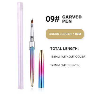 24 stila Ručno izrađena Kolinsky četkica za nokte Akrilna profesionalna četkica za nail art Kistovi za manikuru Nail Kist Dodaci za nokte pinceles uñas