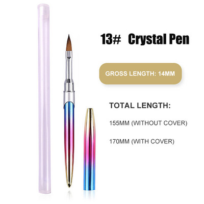 24 stila Ručno izrađena Kolinsky četkica za nokte Akrilna profesionalna četkica za nail art Kistovi za manikuru Nail Kist Dodaci za nokte pinceles uñas