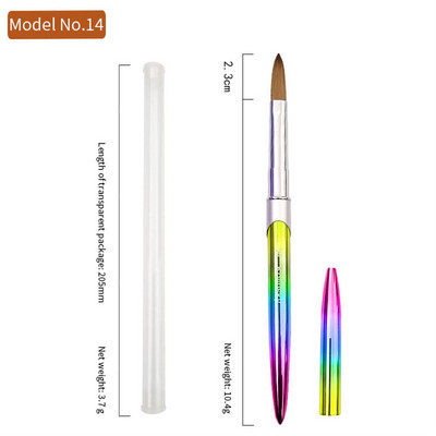 24 stila Ručno izrađena Kolinsky četkica za nokte Akrilna profesionalna četkica za nail art Kistovi za manikuru Nail Kist Dodaci za nokte pinceles uñas