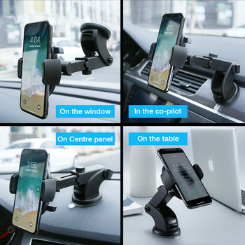 Βάση αυτοκινήτου Xnyocn Στήριγμα παρμπρίζ αυτοκινήτου περιστροφής 360° για τηλέφωνο 3,5-7 ιντσών στο ταμπλό αυτοκινήτου Βάση αναρρόφησης για iPhone Xiaomi