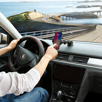 Xnyocn Държач за телефон за кола 360° въртене на предното стъкло Стойка за кола за 3,5-7 инча Телефон в таблото на автомобила Смукателна стойка за iPhone Xiaomi