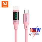 Mcdodo USB C na tip C PD kabel 100 W za MacBook Tablet Switch Xiaomi Samsung 5A Brzo punjenje digitalnog zaslona telefonski podatkovni kabel